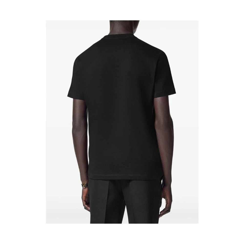 Versace Zwarte Grafische Print T-shirt met Ronde Hals Black Heren