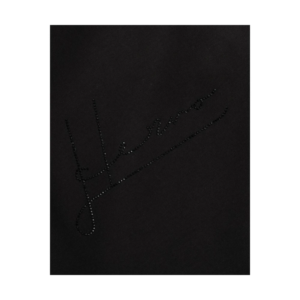 Herno Sparkle Logo T-shirt Black Dames