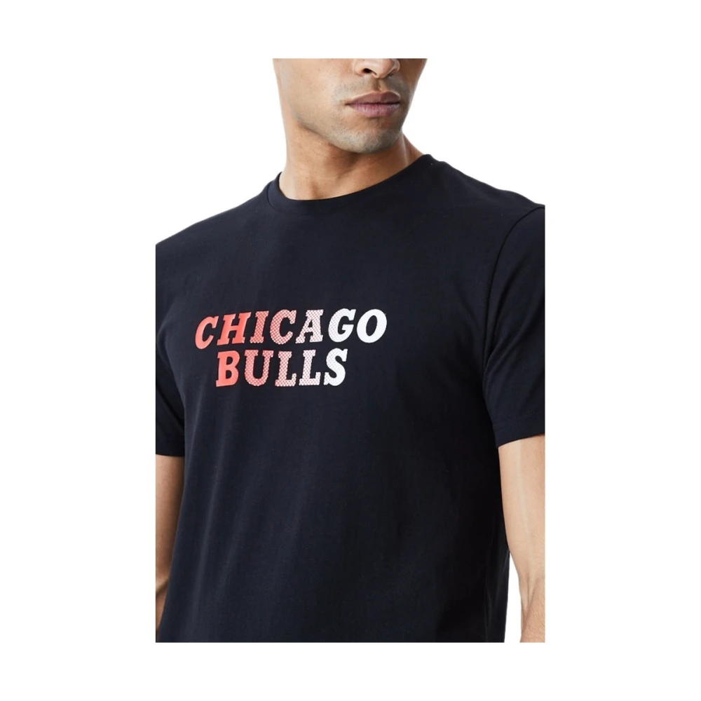 new era Chicago Bulls Gradient Wordmark Tee Black Heren