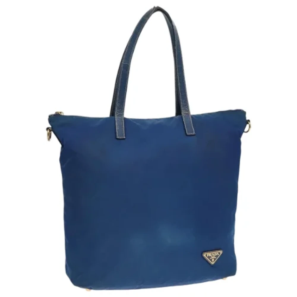 Prada Vintage Pre-owned Nylon prada-bags Blue Dames