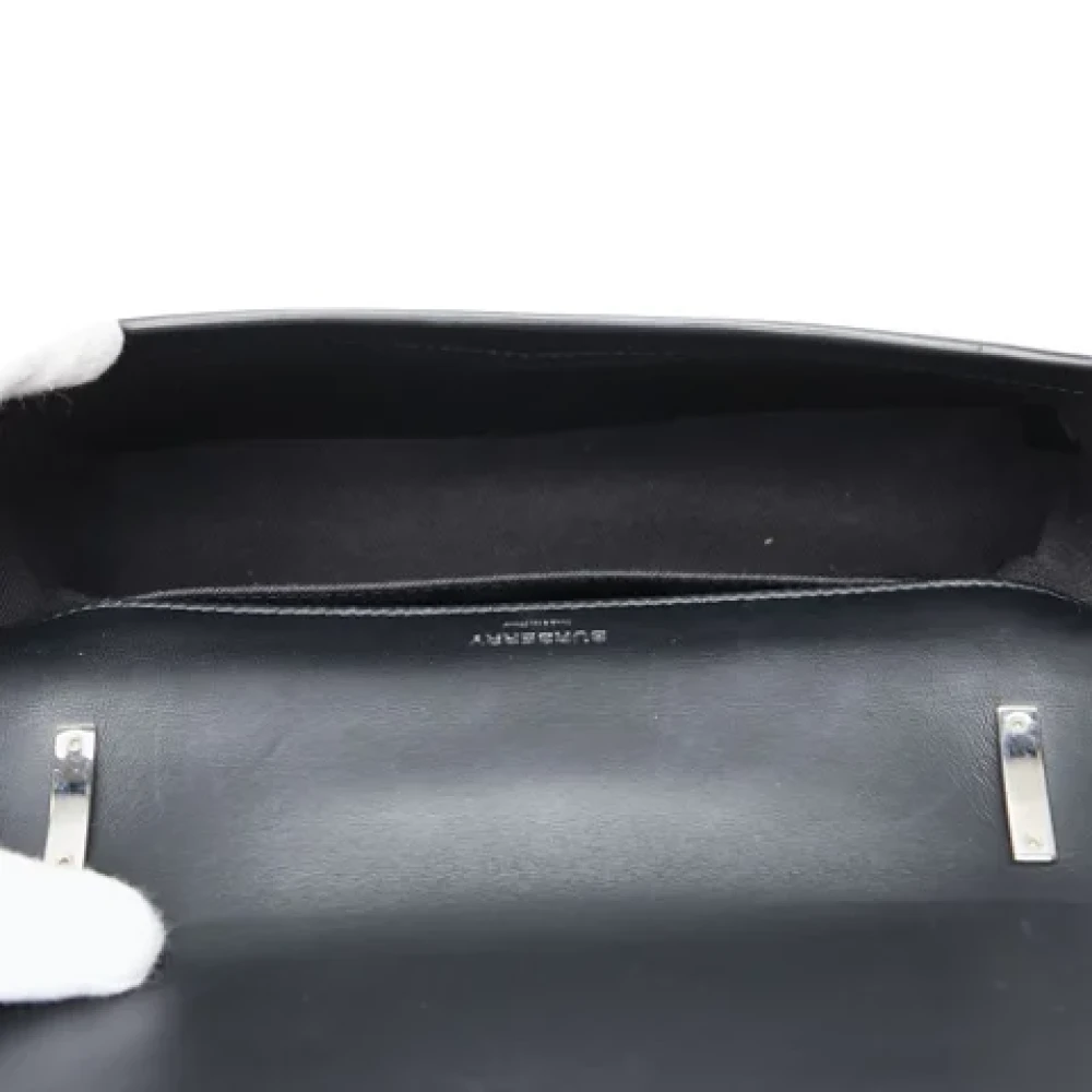 Burberry Vintage Pre-owned Leather shoulder-bags Gray Dames
