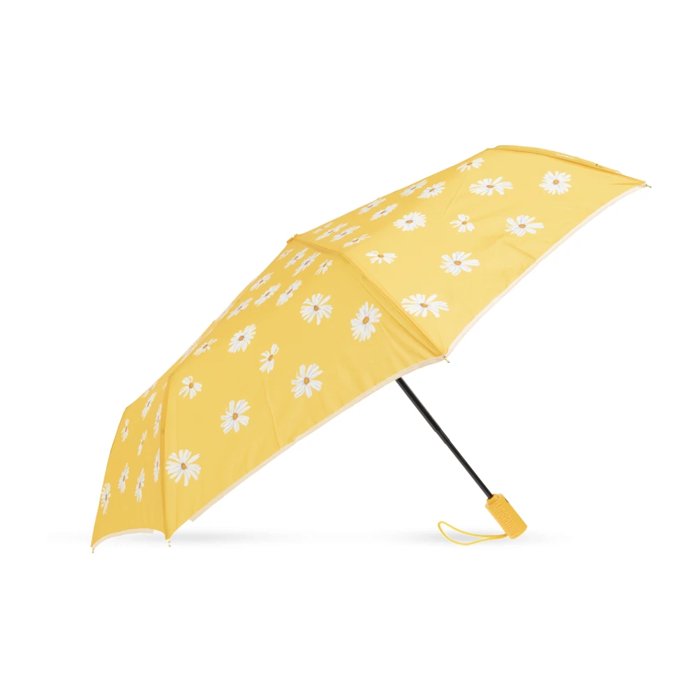 Moschino Opvouwbare paraplu met logo Yellow Unisex
