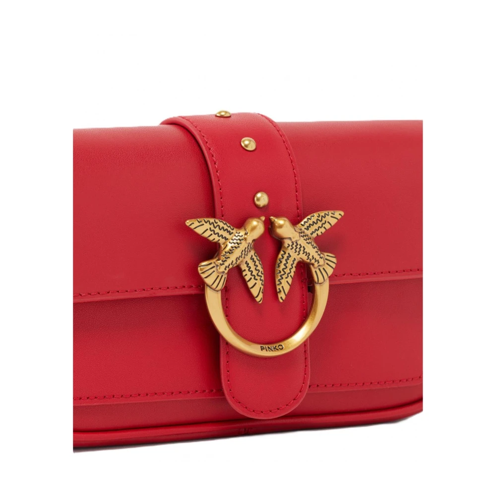 pinko Leren tassen voor vrouwen Red Dames