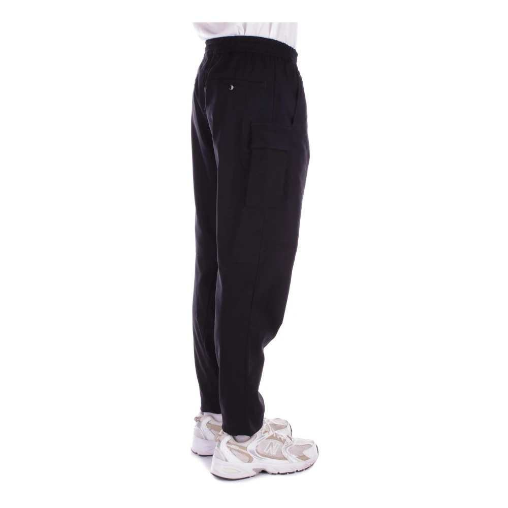 C.P. Company Zwarte Metropolis Broek Logo Zijrits Black Heren