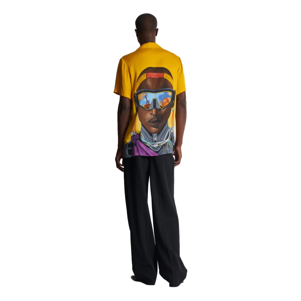 Balmain Disney x : The Lion King Satijnen pyjama met print Nika Mtwana Multicolor Heren