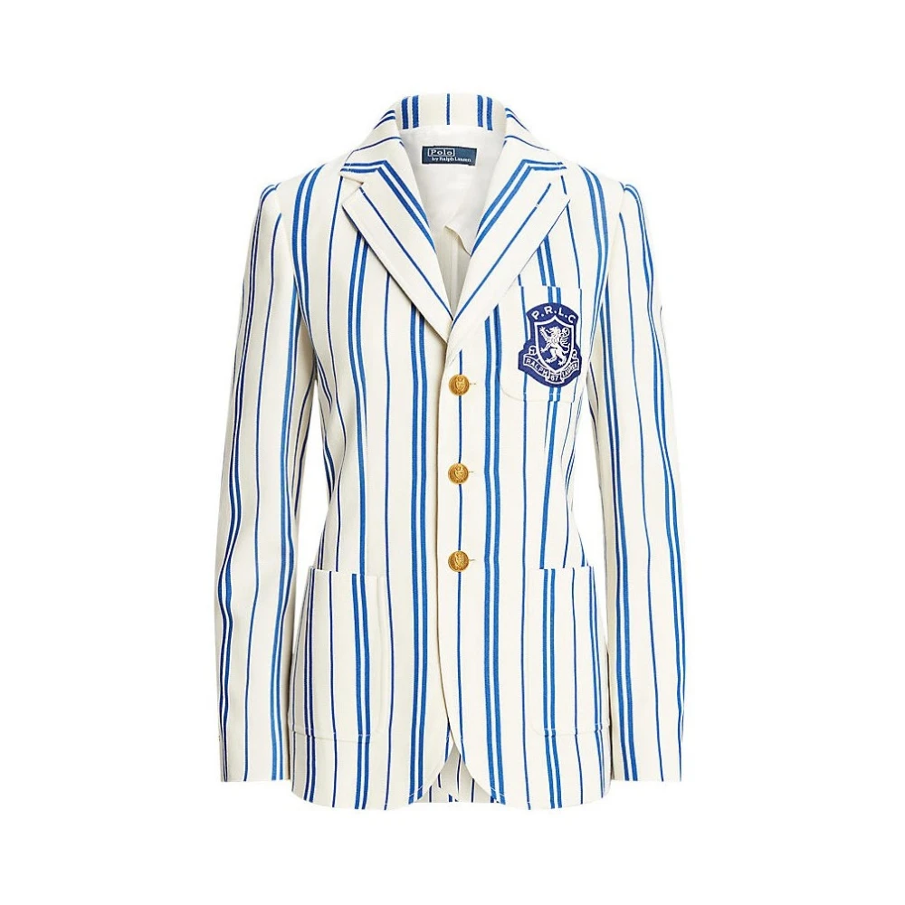 Polo Ralph Lauren Women's Blue Blazers, 2XS, Stylish Sako Clothing Collection