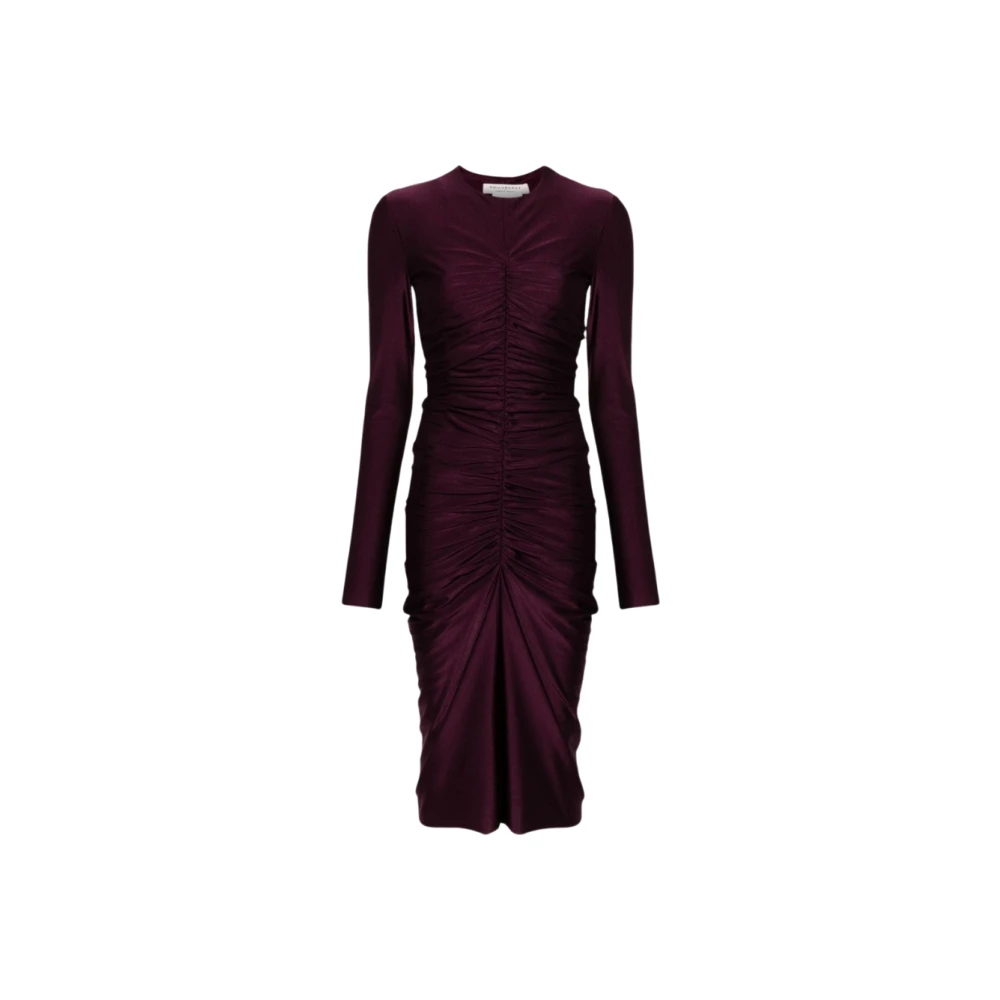 Philosophy di Lorenzo Serafini Paarse Lange Lycra Jurk Purple Dames