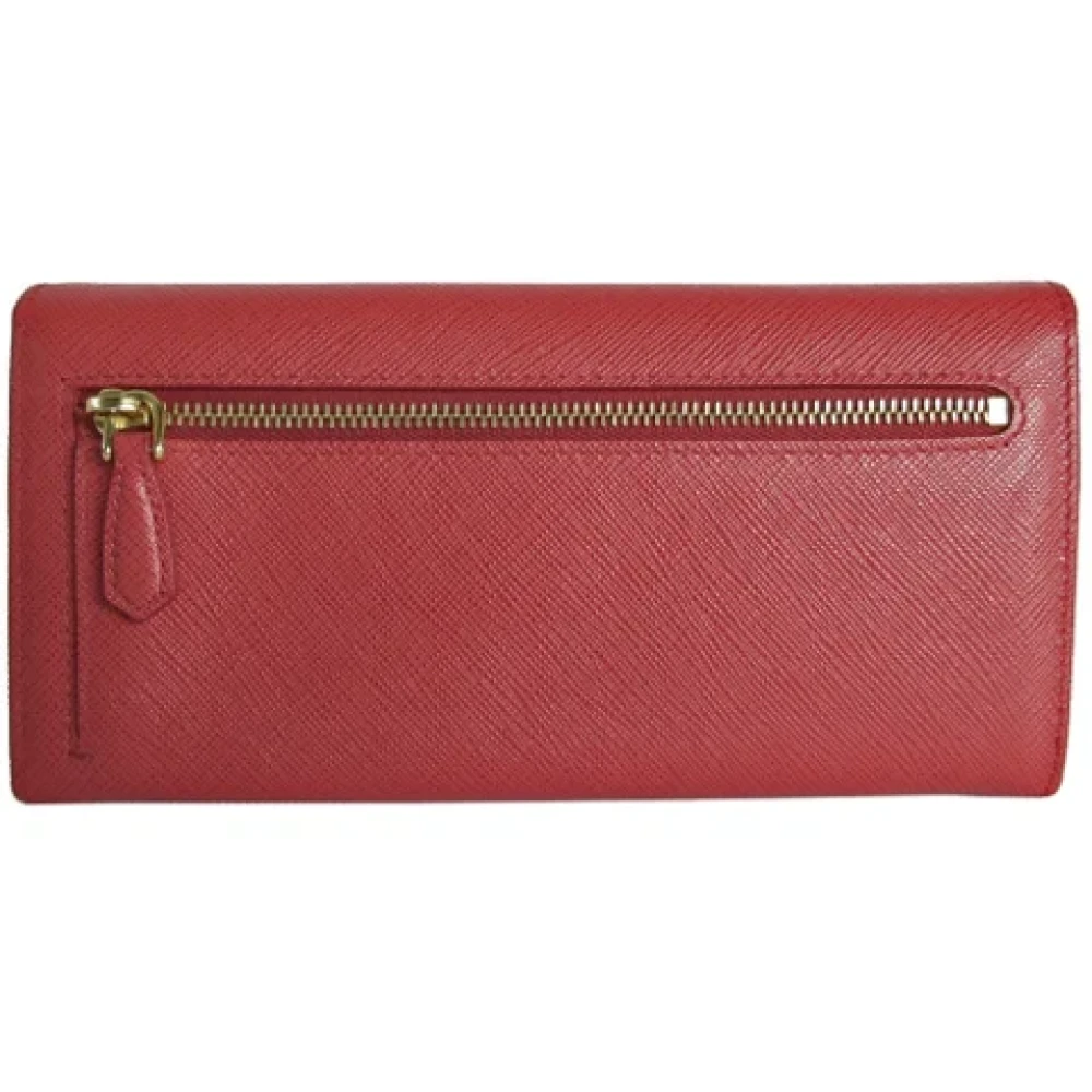 Prada Vintage Pre-owned Leather wallets Red Dames