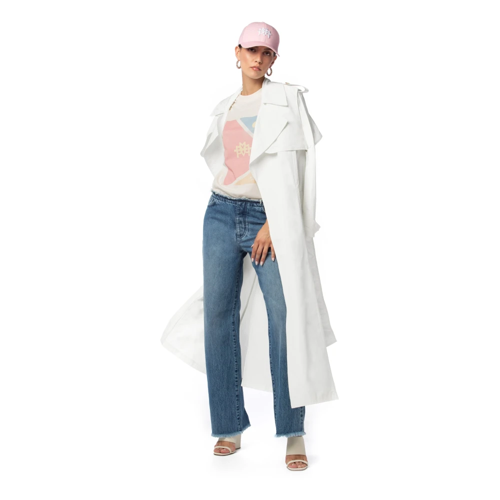 MVP wardrobe Vintage Wash Denim Broek Blue Dames