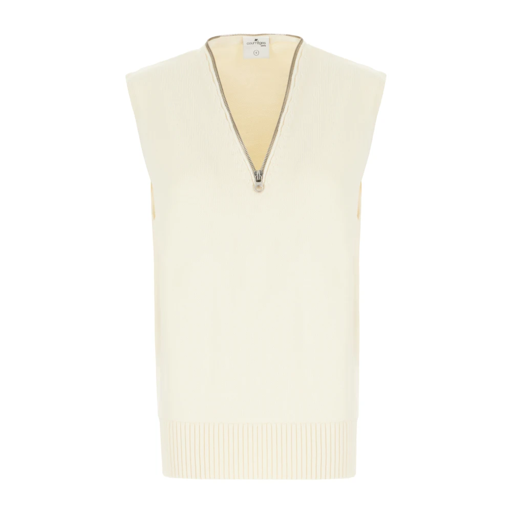 Courrèges Stijlvolle Breigoed Collectie Beige Dames