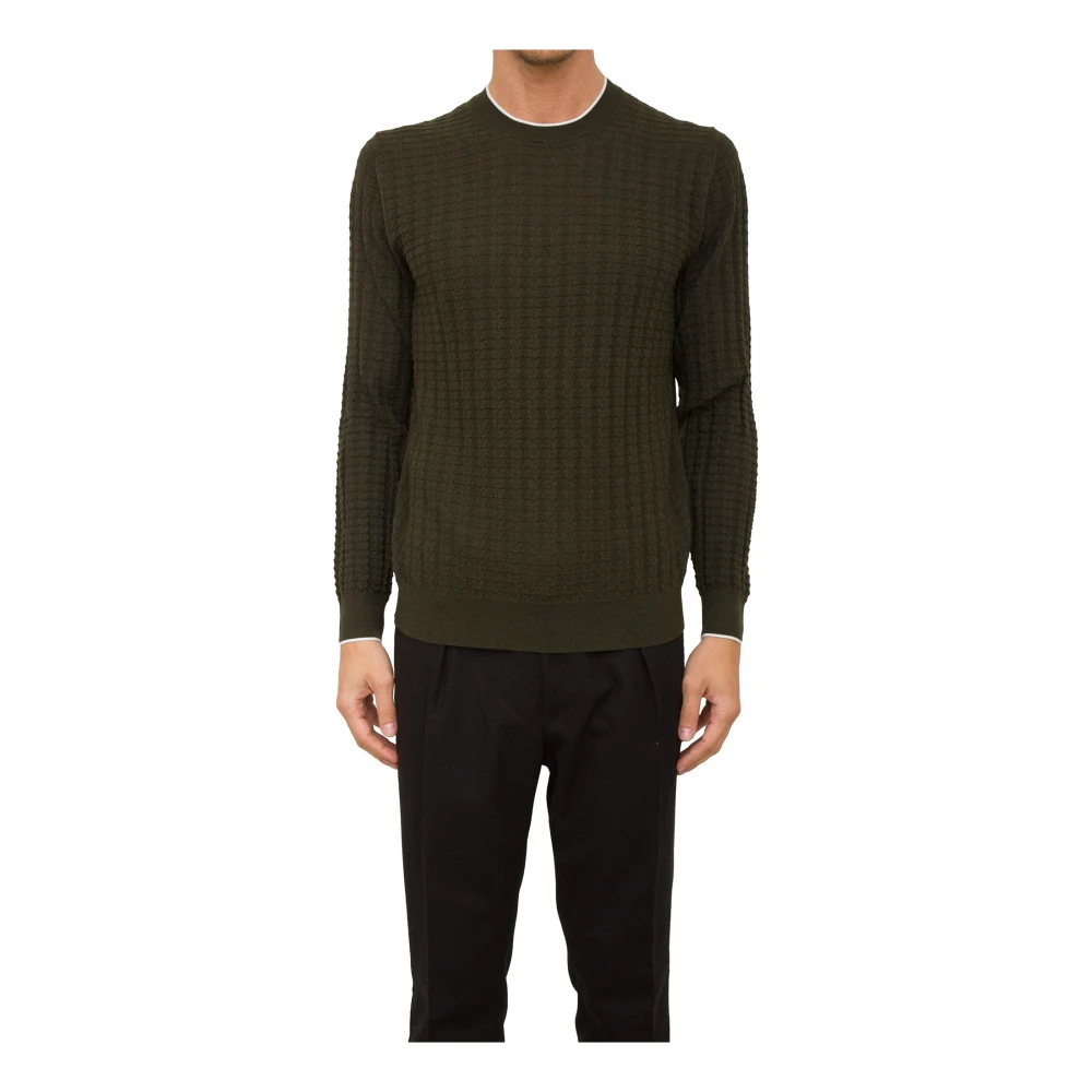 Paolo Pecora Groen Crew Neck Shirt Green Heren