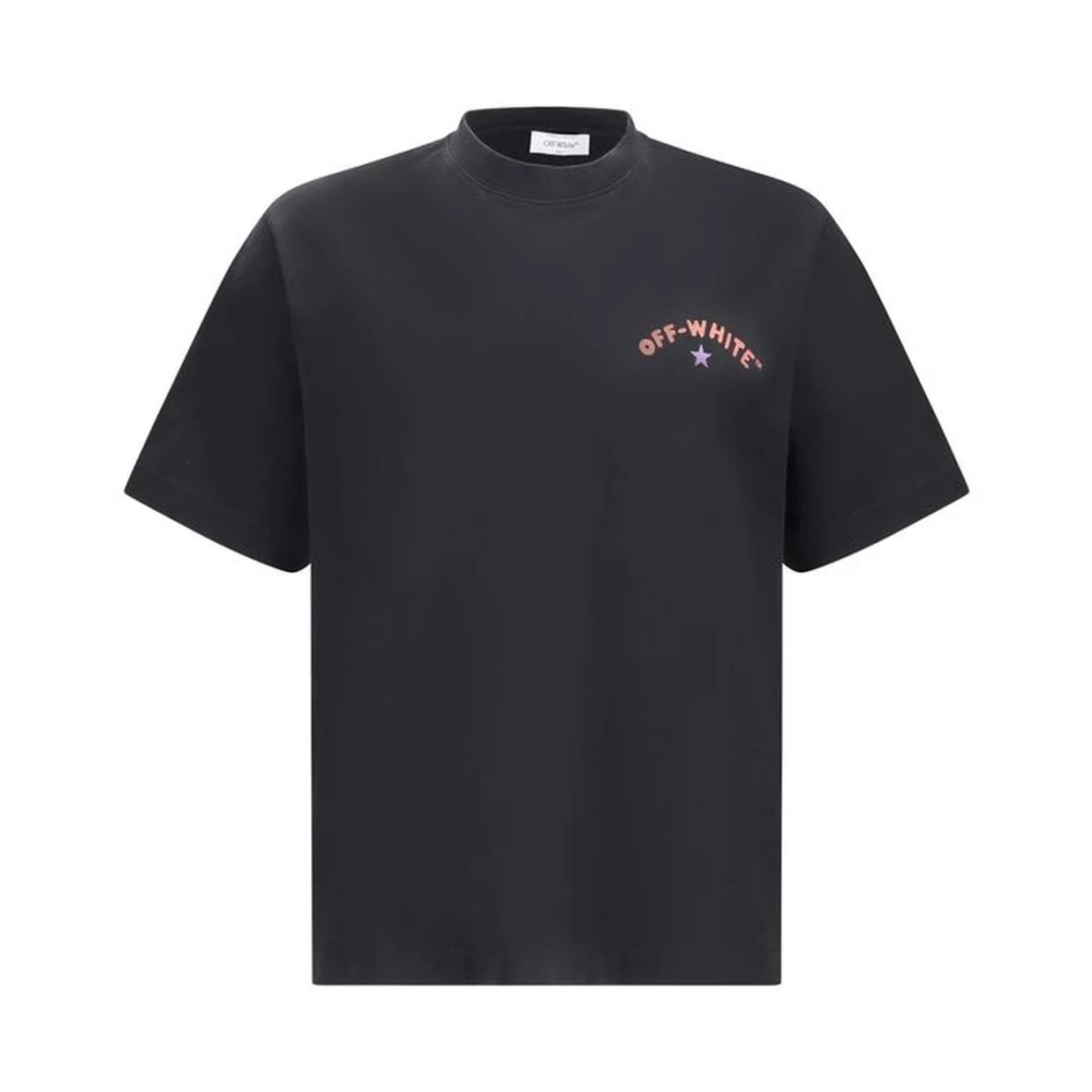 Off White Star Arrow Skate T-shirt met Maxi Print Black Heren