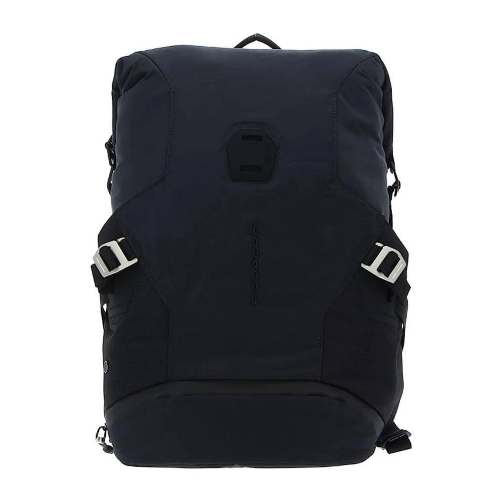 Piquadro Men's Black Antiviral Fabric Laptop Backpack