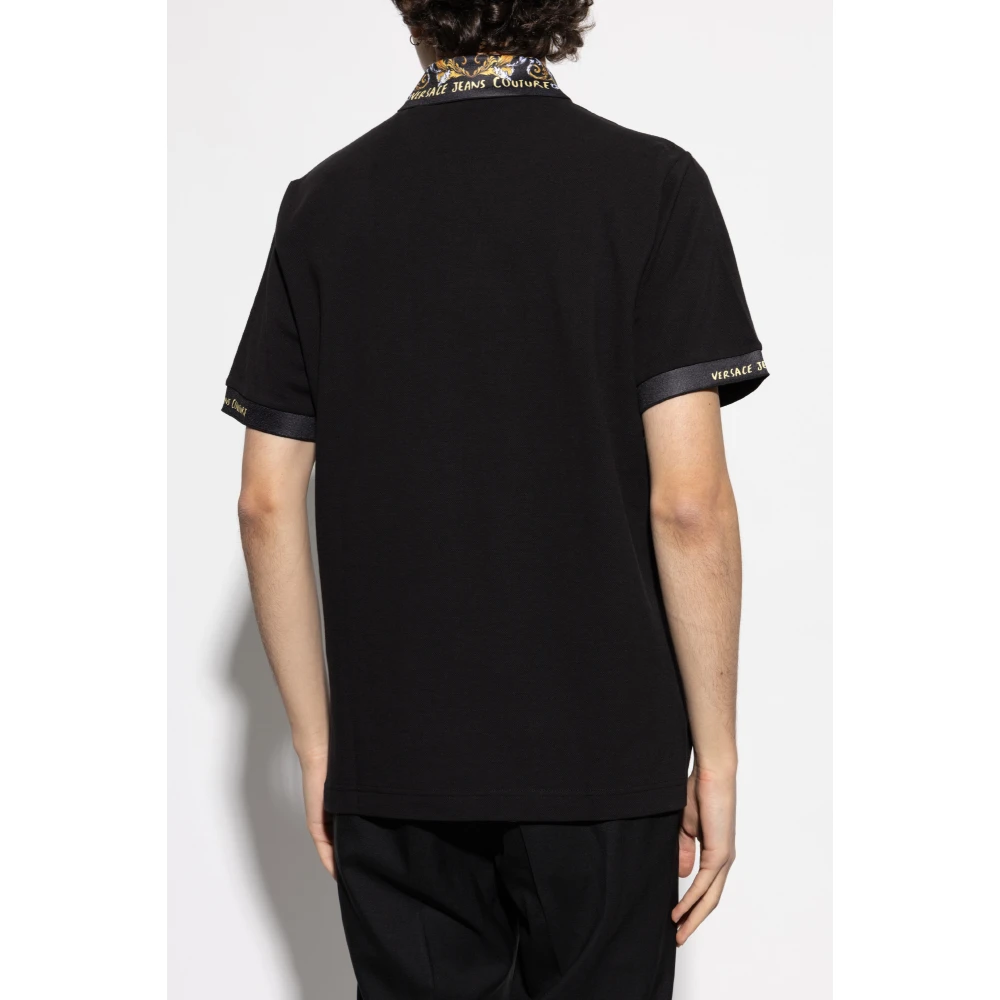 Versace Jeans Couture Polo met logo Black Heren