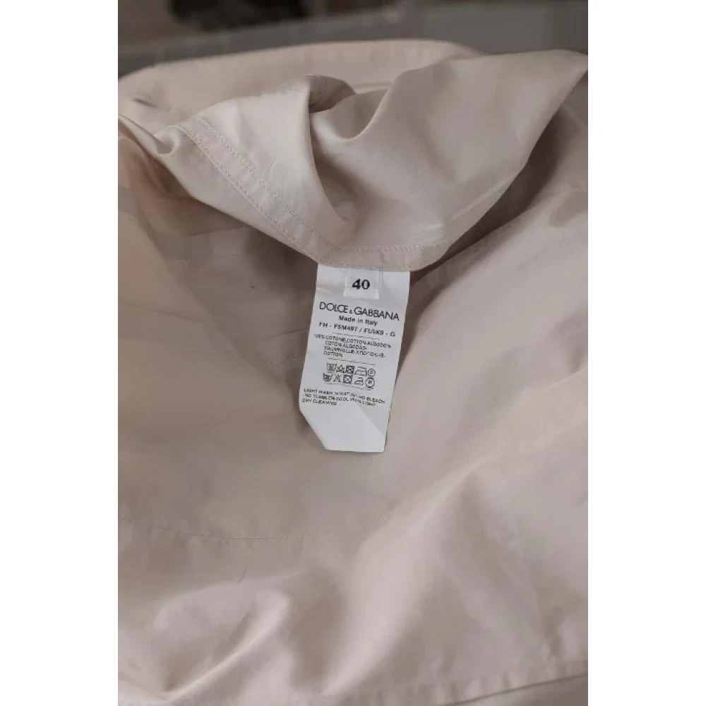 Dolce & Gabbana Pre-owned Cotton tops Beige Dames