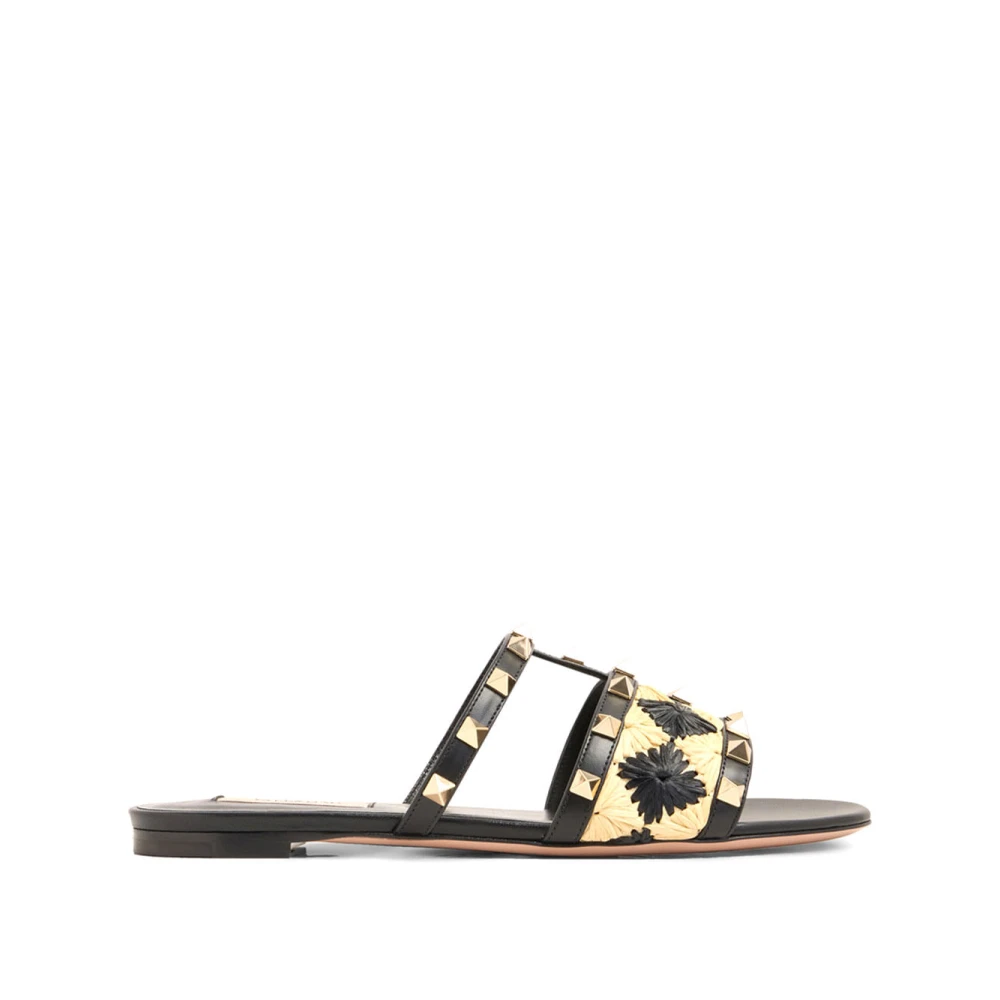Valentino Garavani Women's Beige Rockstud Slides