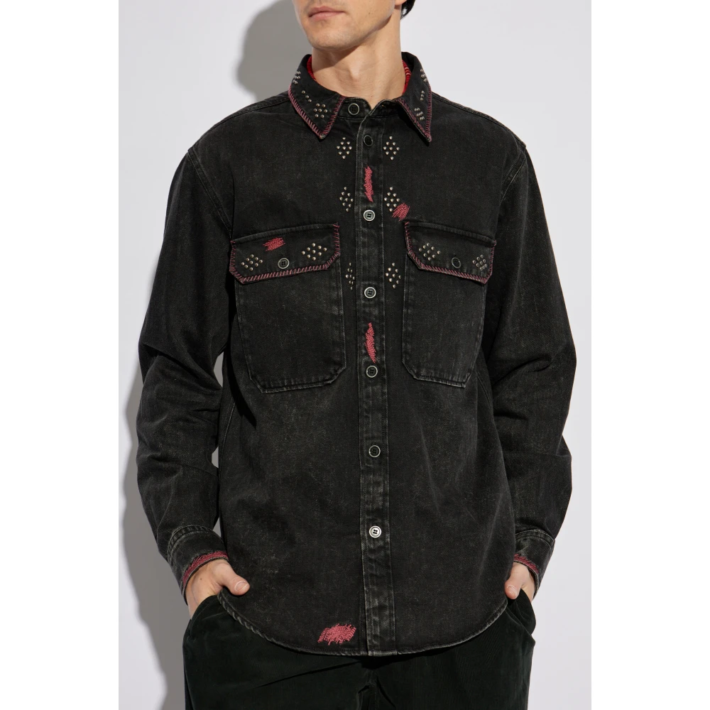 Isabel marant Denim jack Osco Black Heren