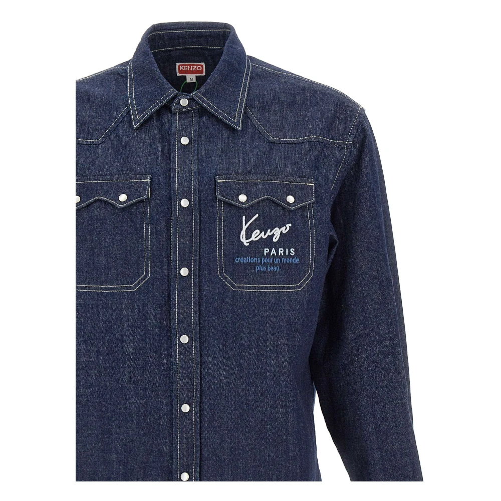 Kenzo Paris Heren Overhemden Blue Dames