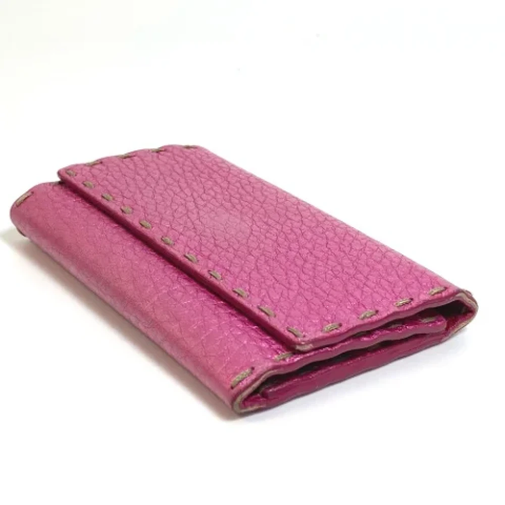 Fendi Vintage Pre-owned Leather home-office Pink Heren