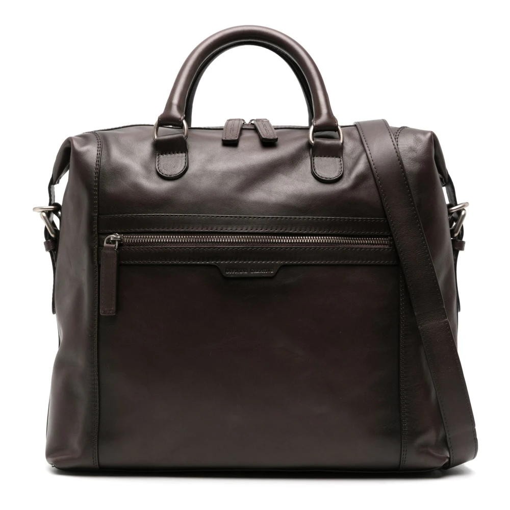 Officine Creative Leren Tas 'Jule 03' Ontwerp Brown Heren