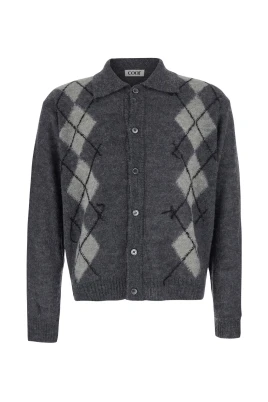 Inside Out Argyle Collar Cardigan