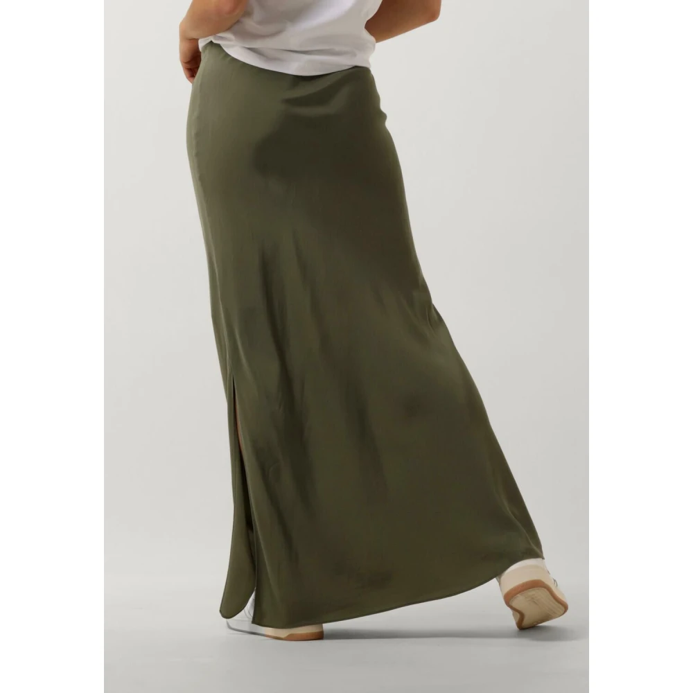 MOS MOSH Groene Maxi Rok Solida Long Skit Green Dames