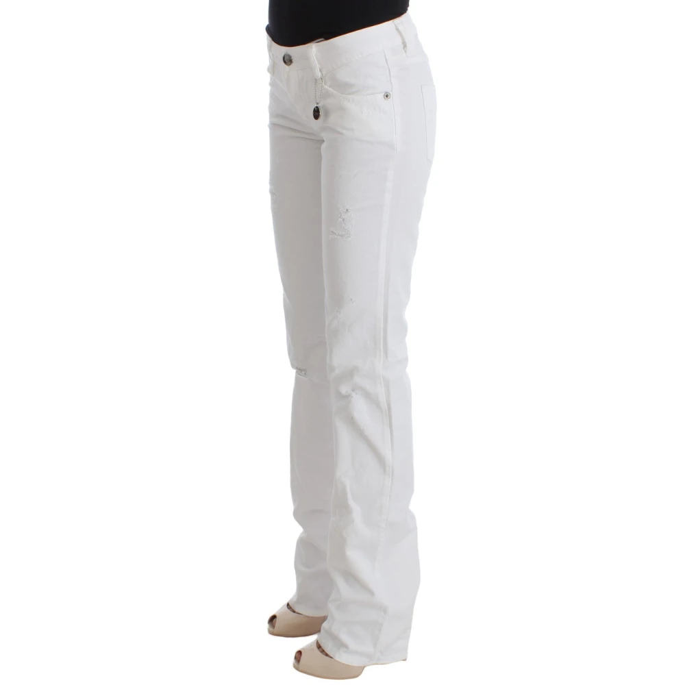 Costume National Witte Slim Fit Jeans White Dames
