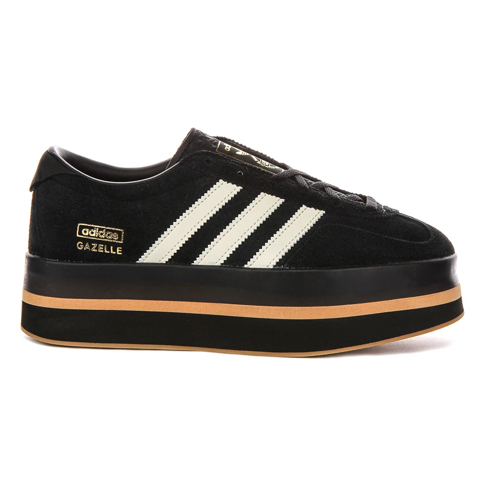 Adidas Women's Black Skateboarding, 8 1/3 Uk, Gazelle Stack Platform Lace Up Trainers