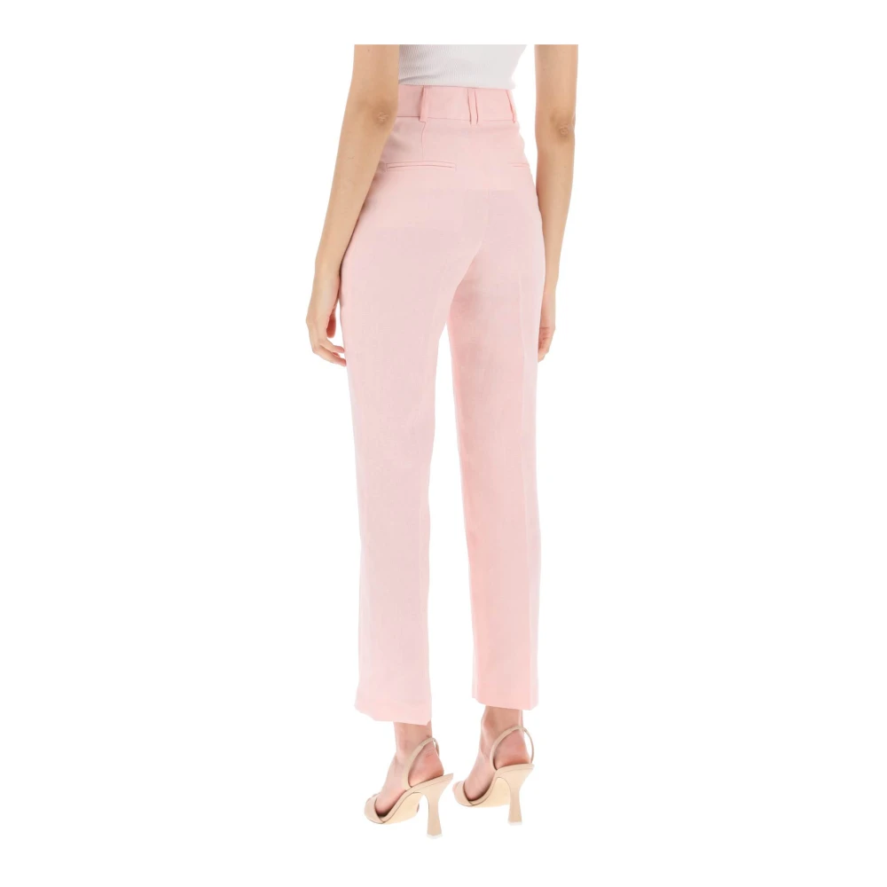 Hebe Studio Straight Trousers Pink Dames