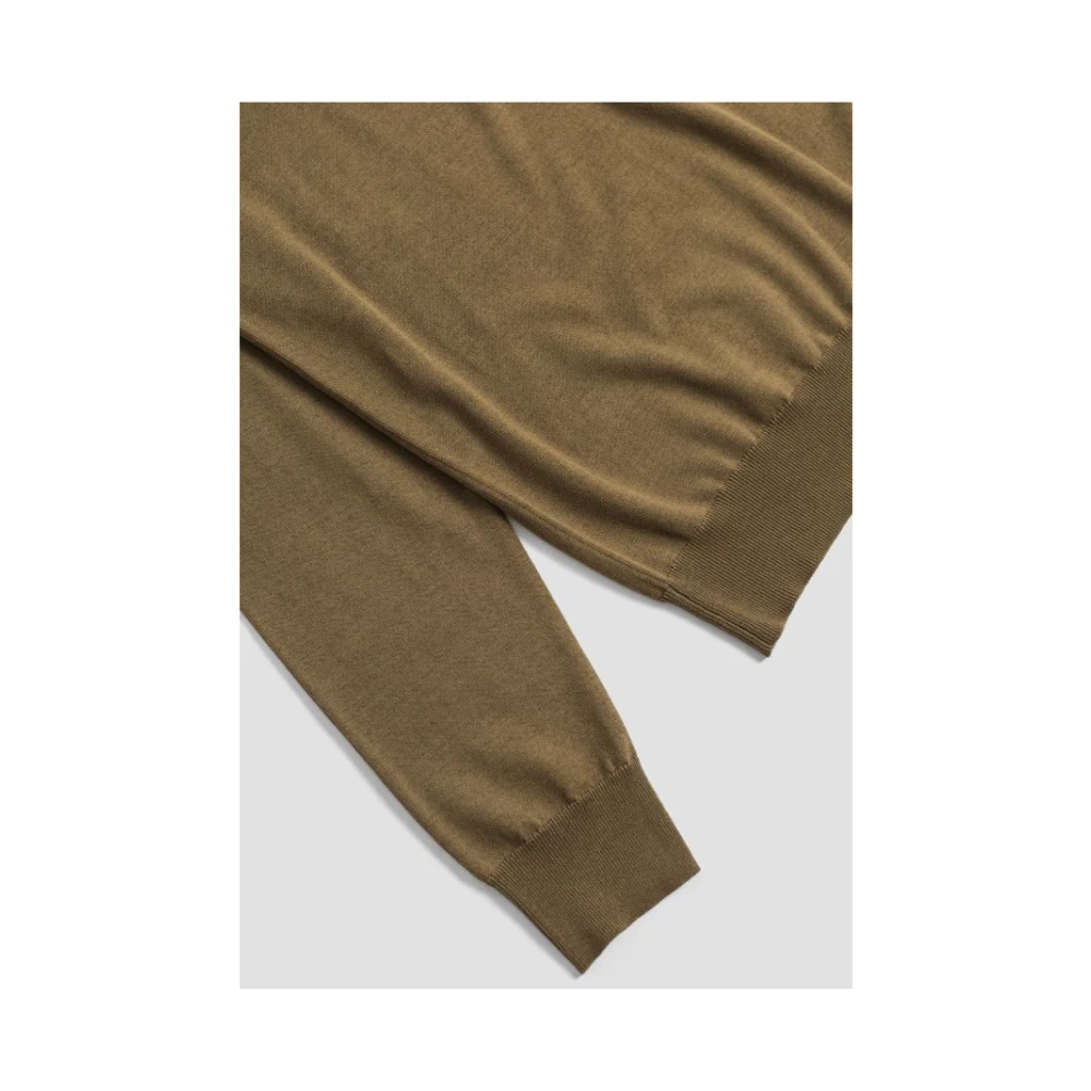 Burberry Bruine wollen poloshirt met ruiterontwerp Brown Heren