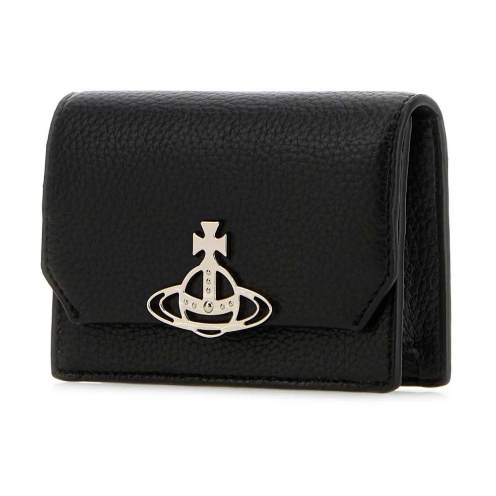 Vivienne Westwood Stijlvolle Zwarte Synthetisch Leren Kaarthouder Black Dames