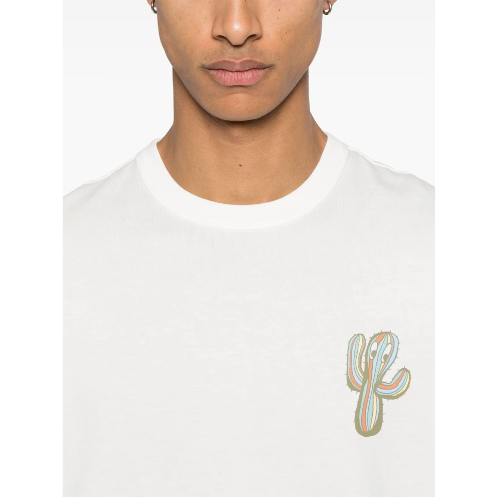 PS By Paul Smith Witte Crew Neck T-shirts en Polos White Heren