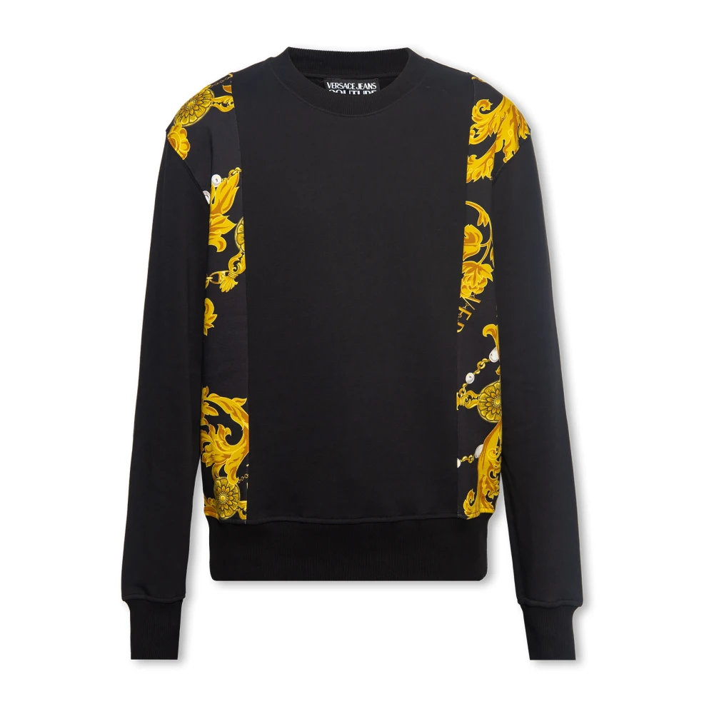 Versace Jeans Couture Sweatshirt med 'Chain Couture'-mönster Black, Herr