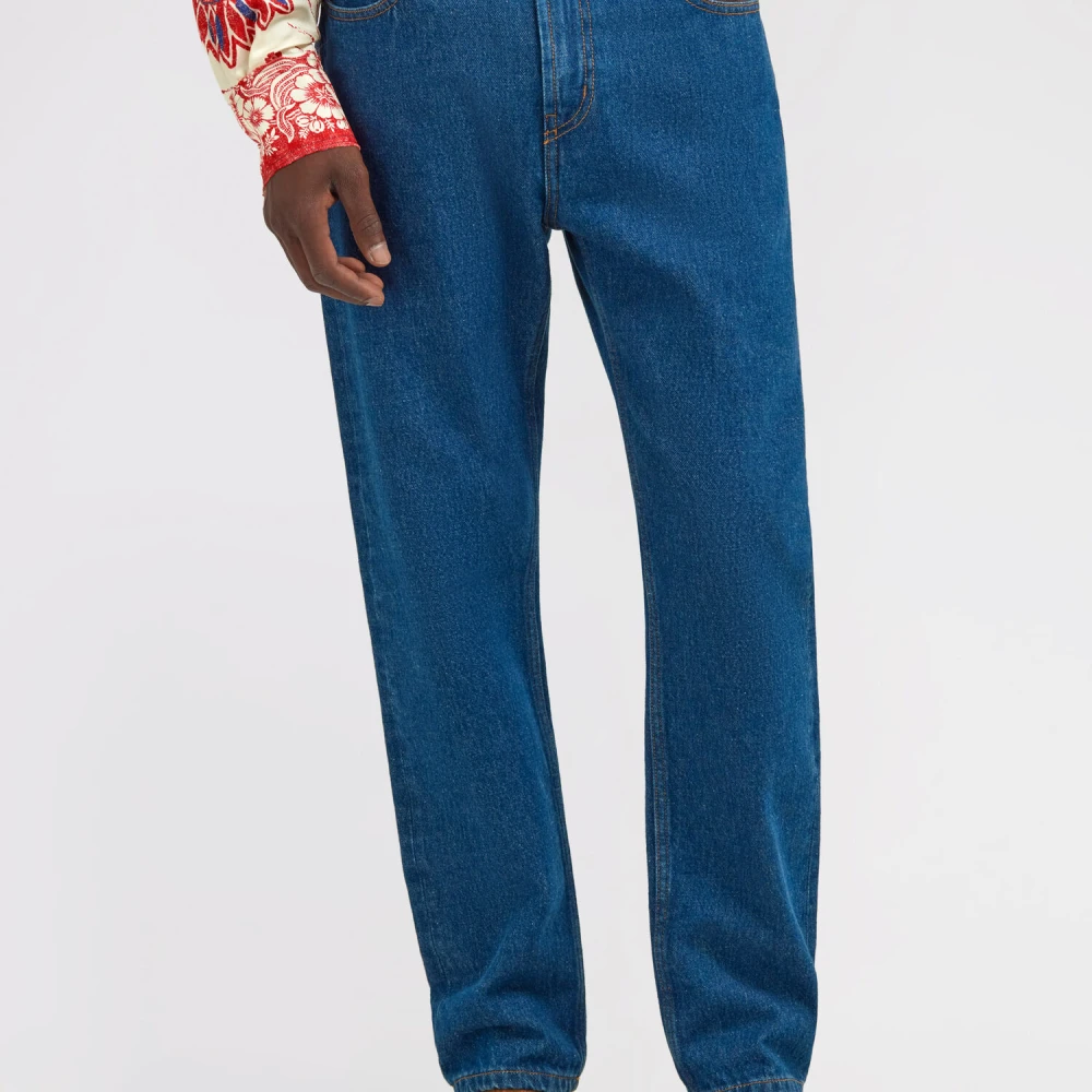Roberto Cavalli Premium Denim Straight Leg Jeans Blue Heren