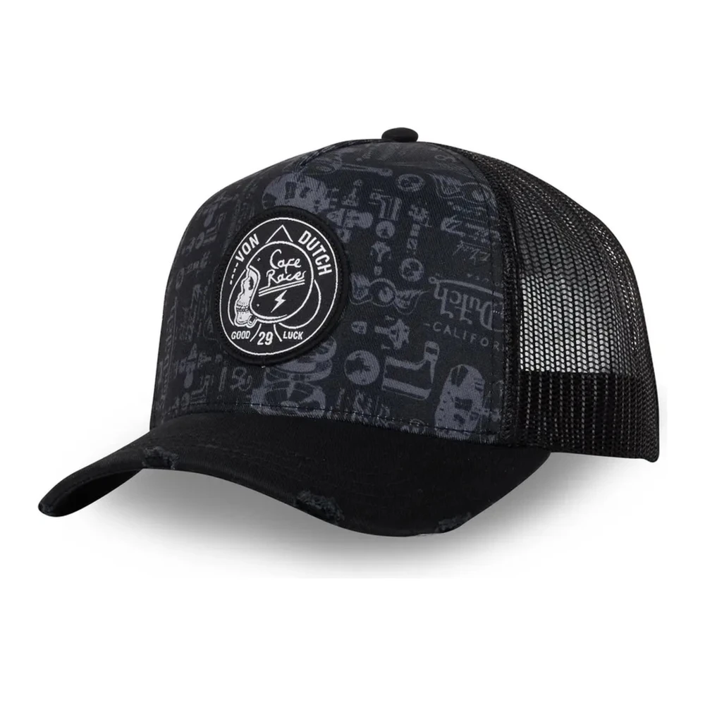 Von Dutch Zwart Logo Trucker Cap Black Heren
