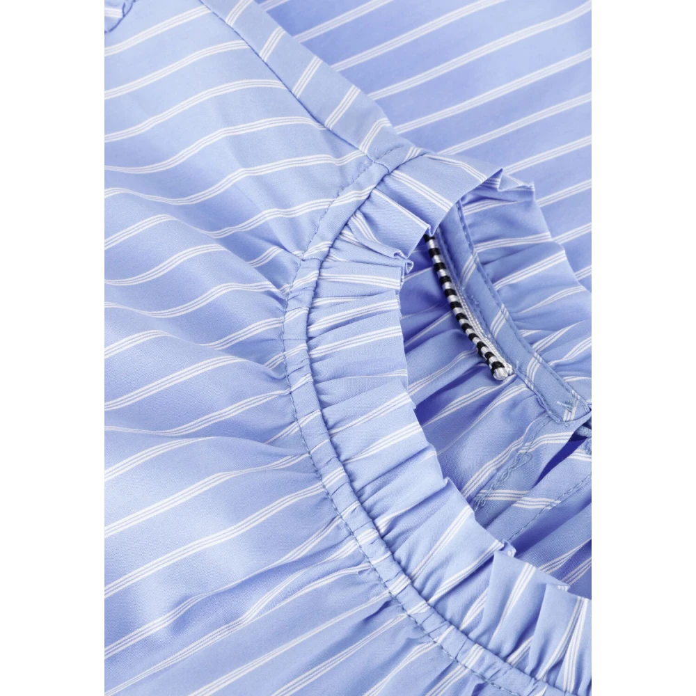 Co'Couture Lichtblauwe Pofmouw Blouse Blue Dames