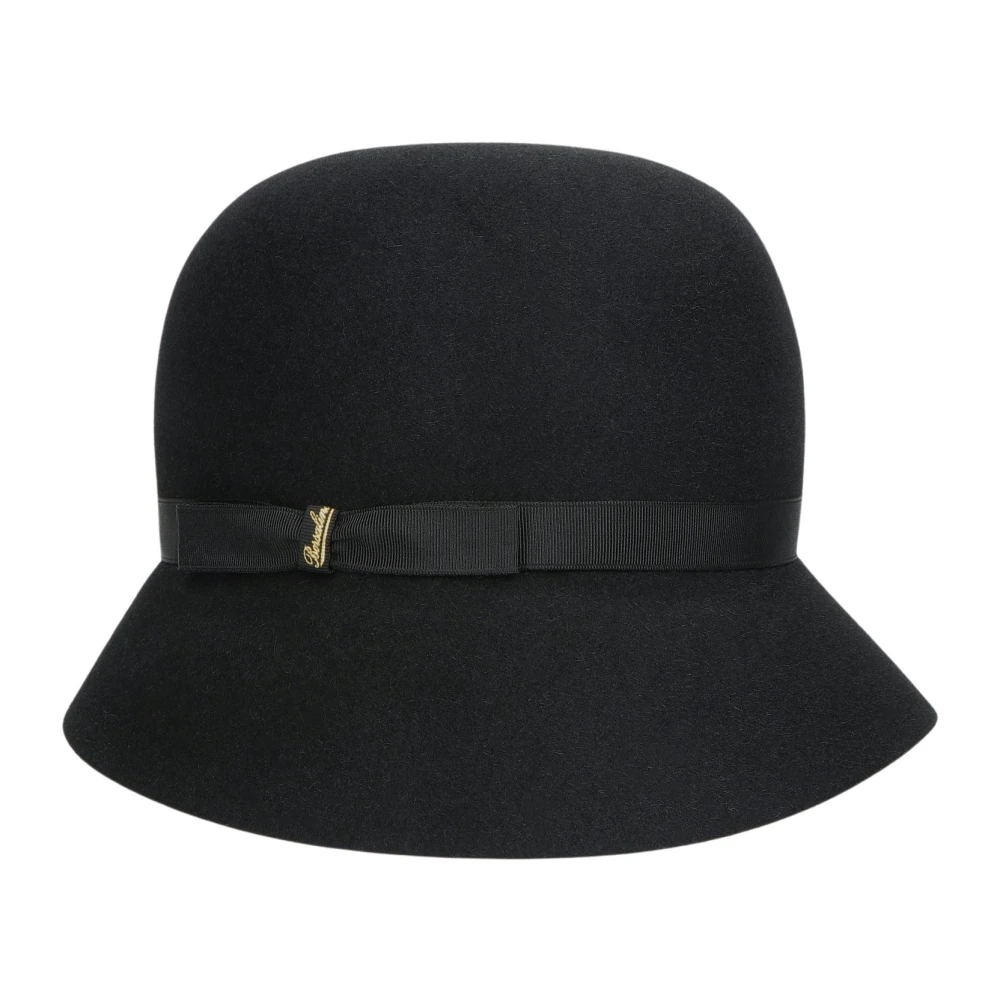 Borsalino Retro-stijl Cloche Hat Black Dames