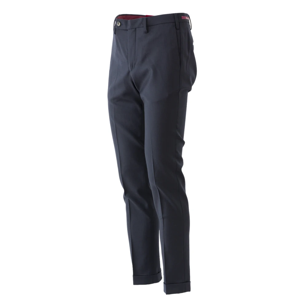 Michael Coal Wollen broek met buikcontrole Blue Heren
