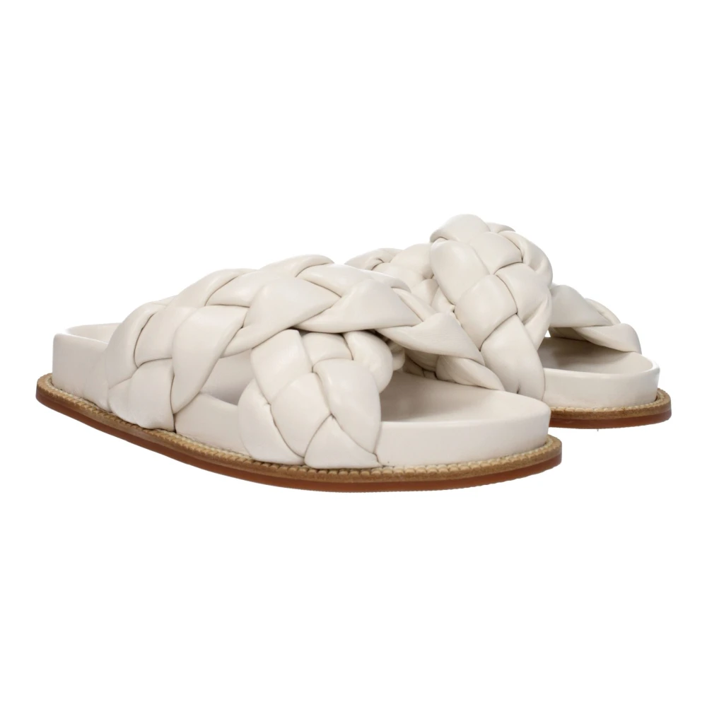 Fabiana Filippi Leather Slippers - Female - Sliders - Beige - 5 Uk - Shoes - Image 2