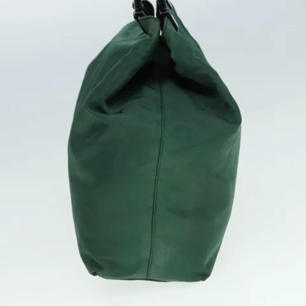 Prada Vintage Pre-owned Nylon handbags Green Dames