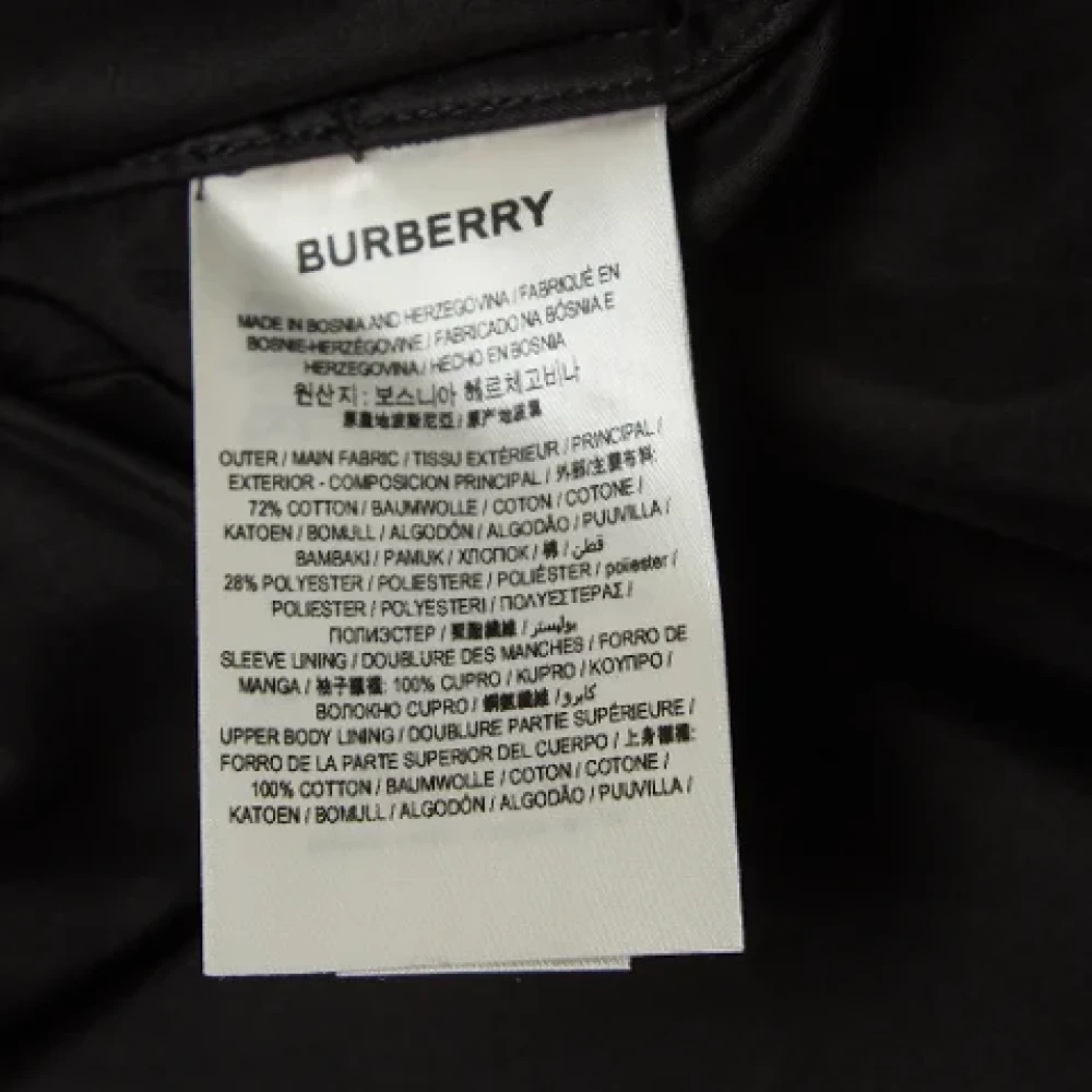 Burberry Vintage Pre-owned Fabric outerwear Black Dames