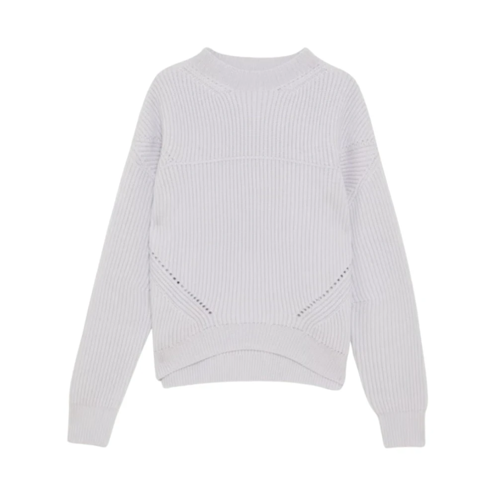 Patrizia Pepe Vrouw Wit Geribbelde Pullover