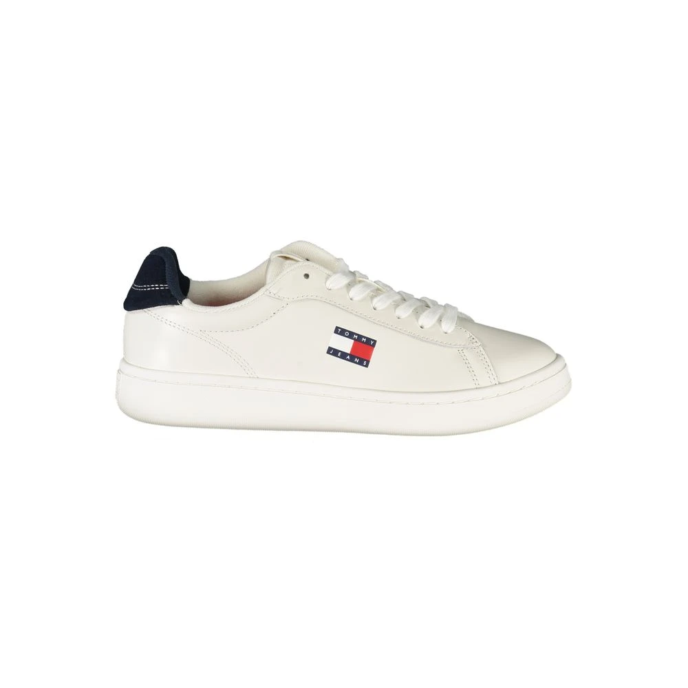Tommy Hilfiger Women's White Sneakers, 6 Uk, Leather Sneaker