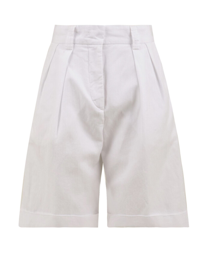 shorts-bermuda-en-coton-et-lin-blanc