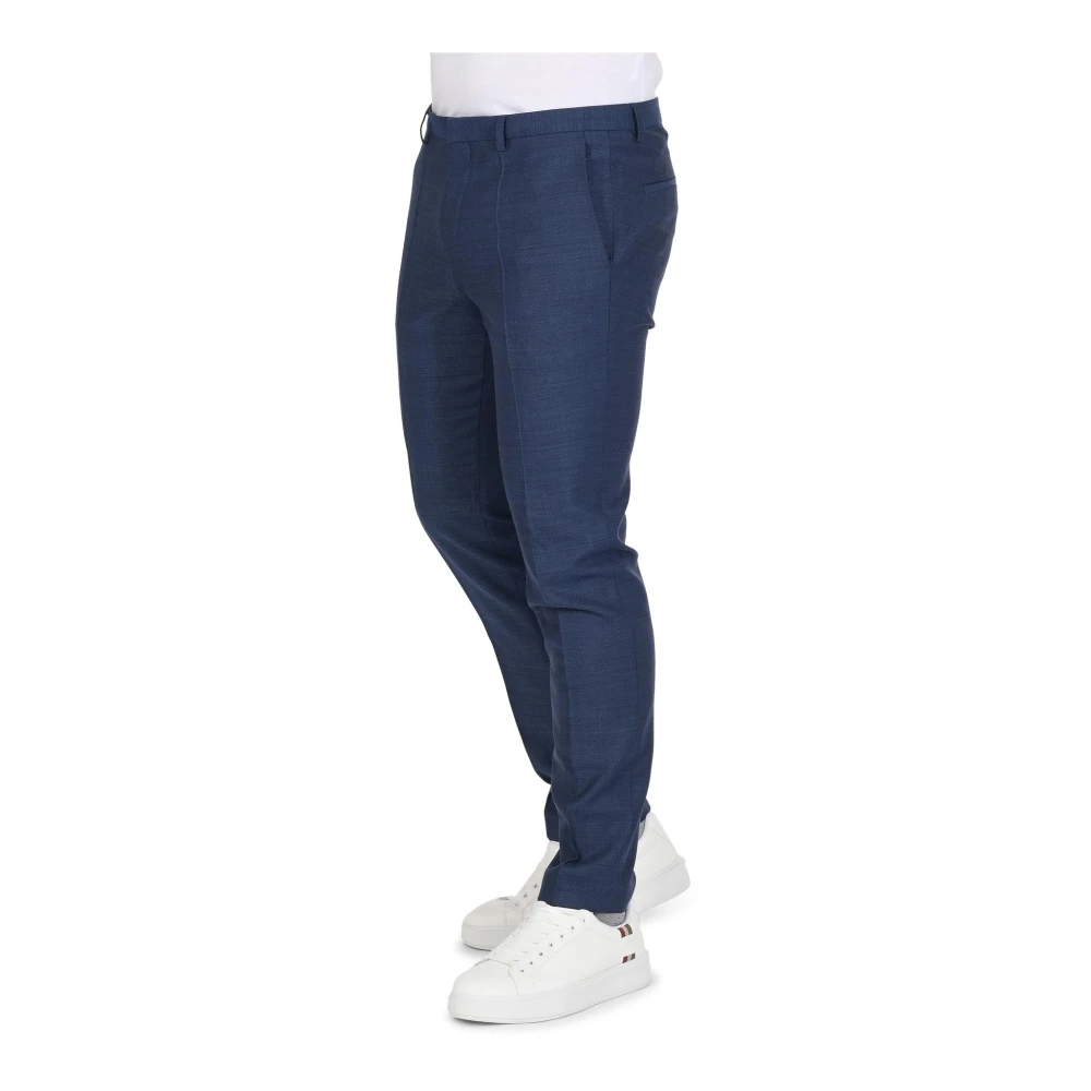 Hugo Boss Wolblend maatwerk broek Blue Heren