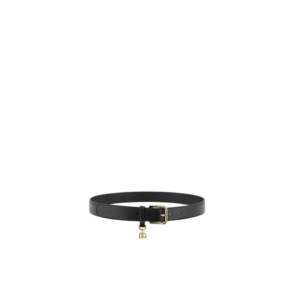 Dolce & Gabbana Iconisch Logo Hanger Riem Black Dames