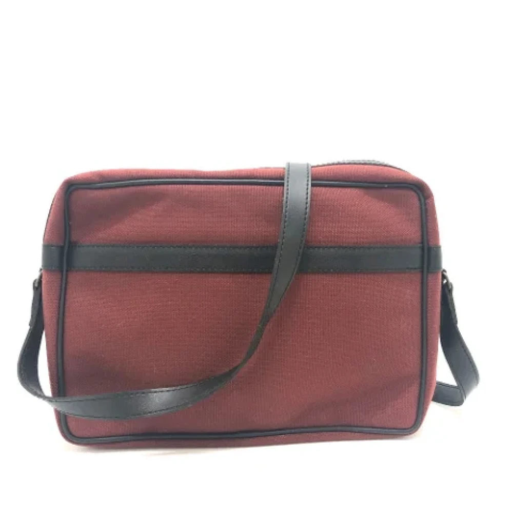 Yves Saint Laurent Vintage Pre-owned Cotton shoulder-bags Red Dames