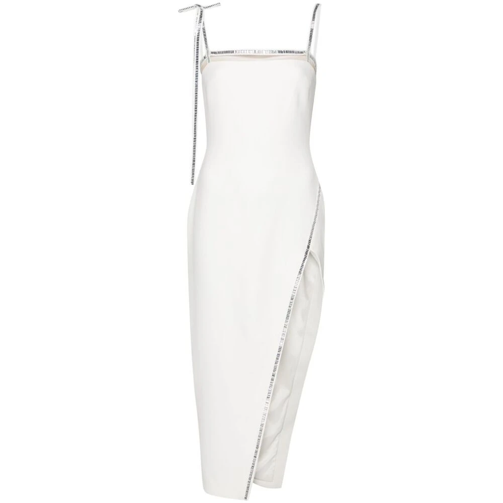 David Koma Kristalversierde Witte Jurk White Dames