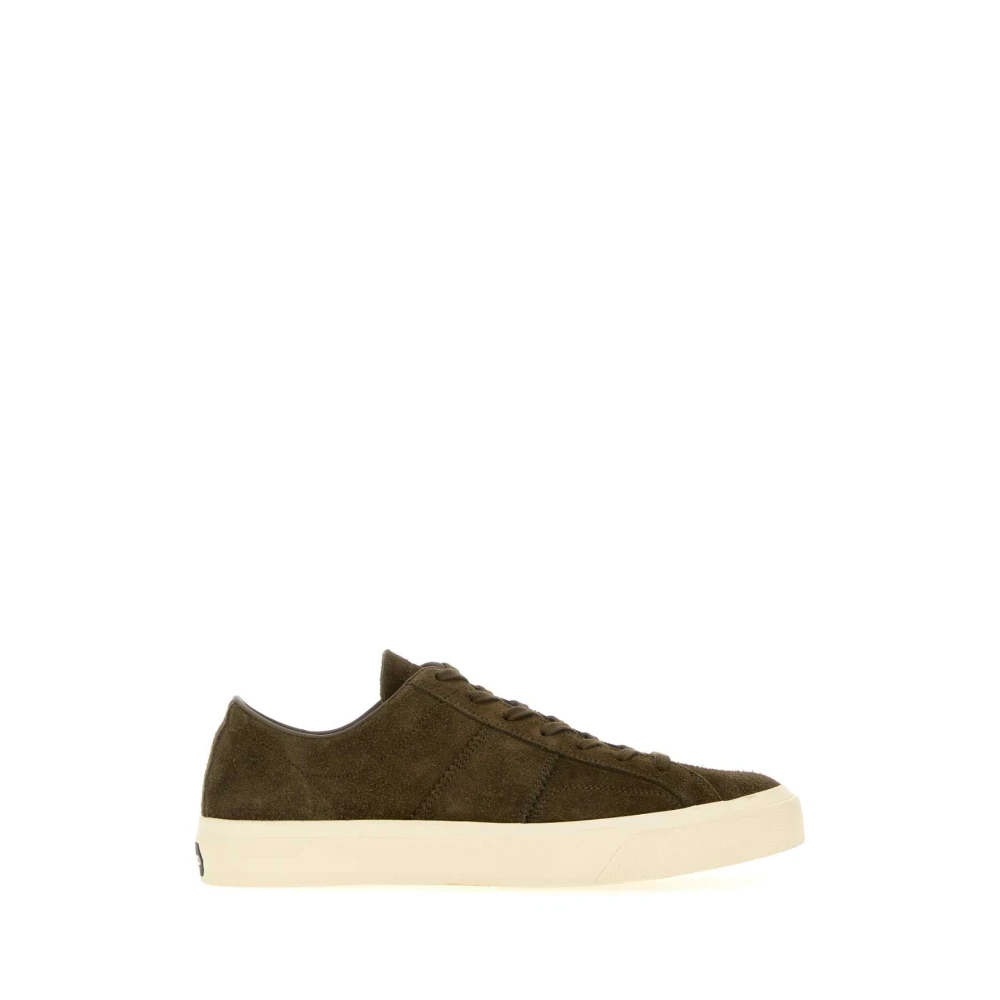 Tom Ford Cambridge Suède Sneakers Heren Schoenen Groen