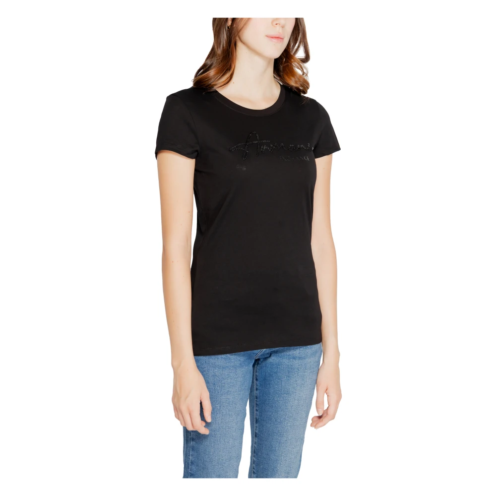 Armani Exchange Herfst Winter Dames T-shirts Collectie Black Dames